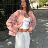 Queenie Suede Bomber Dzseki