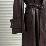 Shiela Műbőr Maxi Trench Kabát