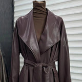 Shiela Műbőr Maxi Trench Kabát