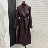 Shiela Műbőr Maxi Trench Kabát