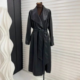 Shiela Műbőr Maxi Trench Kabát