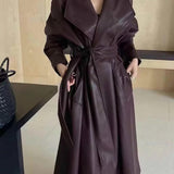 Shiela Műbőr Maxi Trench Kabát