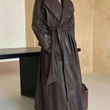 Shiela Műbőr Maxi Trench Kabát