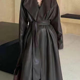 Shiela Műbőr Maxi Trench Kabát