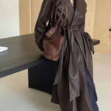 Shiela Műbőr Maxi Trench Kabát