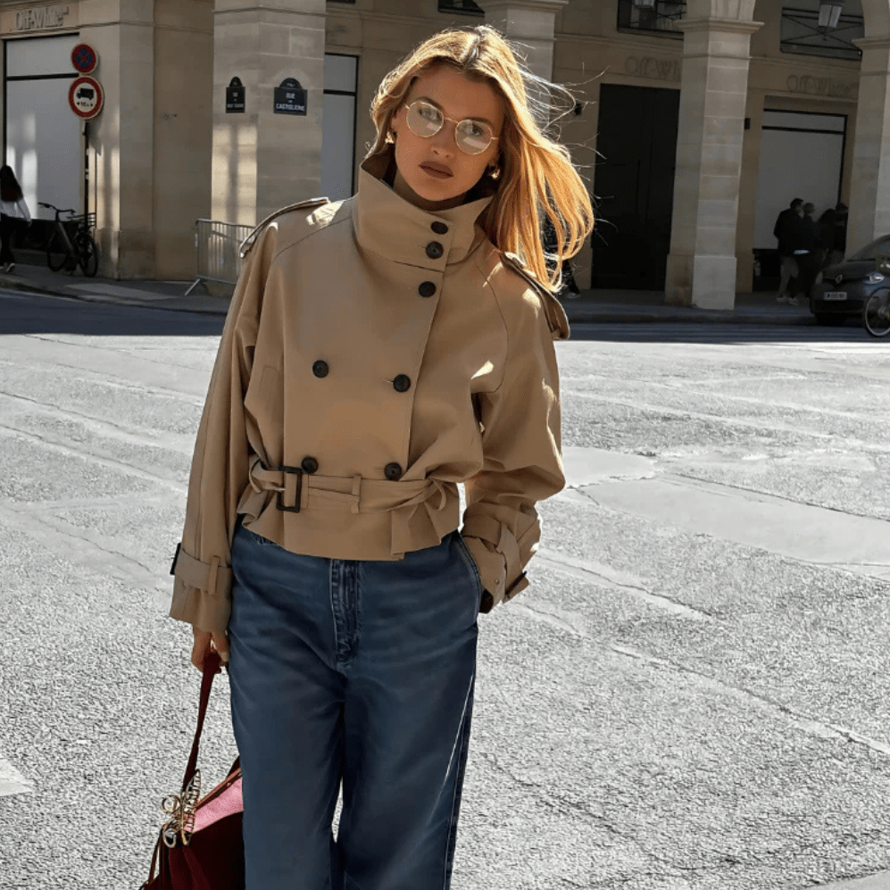 Sofie Rövid Trench Kabát
