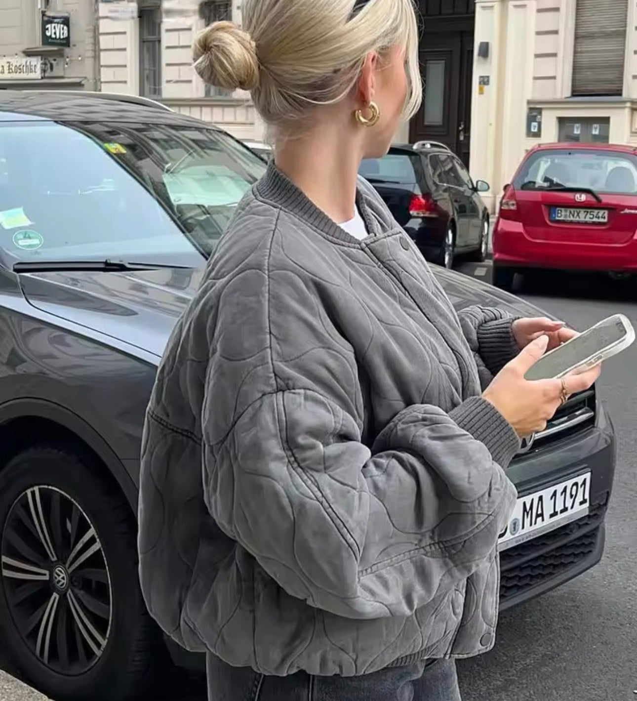 Sophie Párnázott Bomber Dzseki