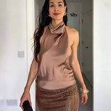 Anastasia pántnélküli, hát nélküli szatén felső