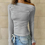 Cassy Off-Shoulder Hosszú Ujjú Felső