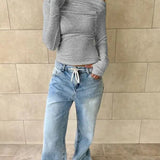 Cassy Off-Shoulder Hosszú Ujjú Felső