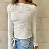 Cassy Off-Shoulder Hosszú Ujjú Felső
