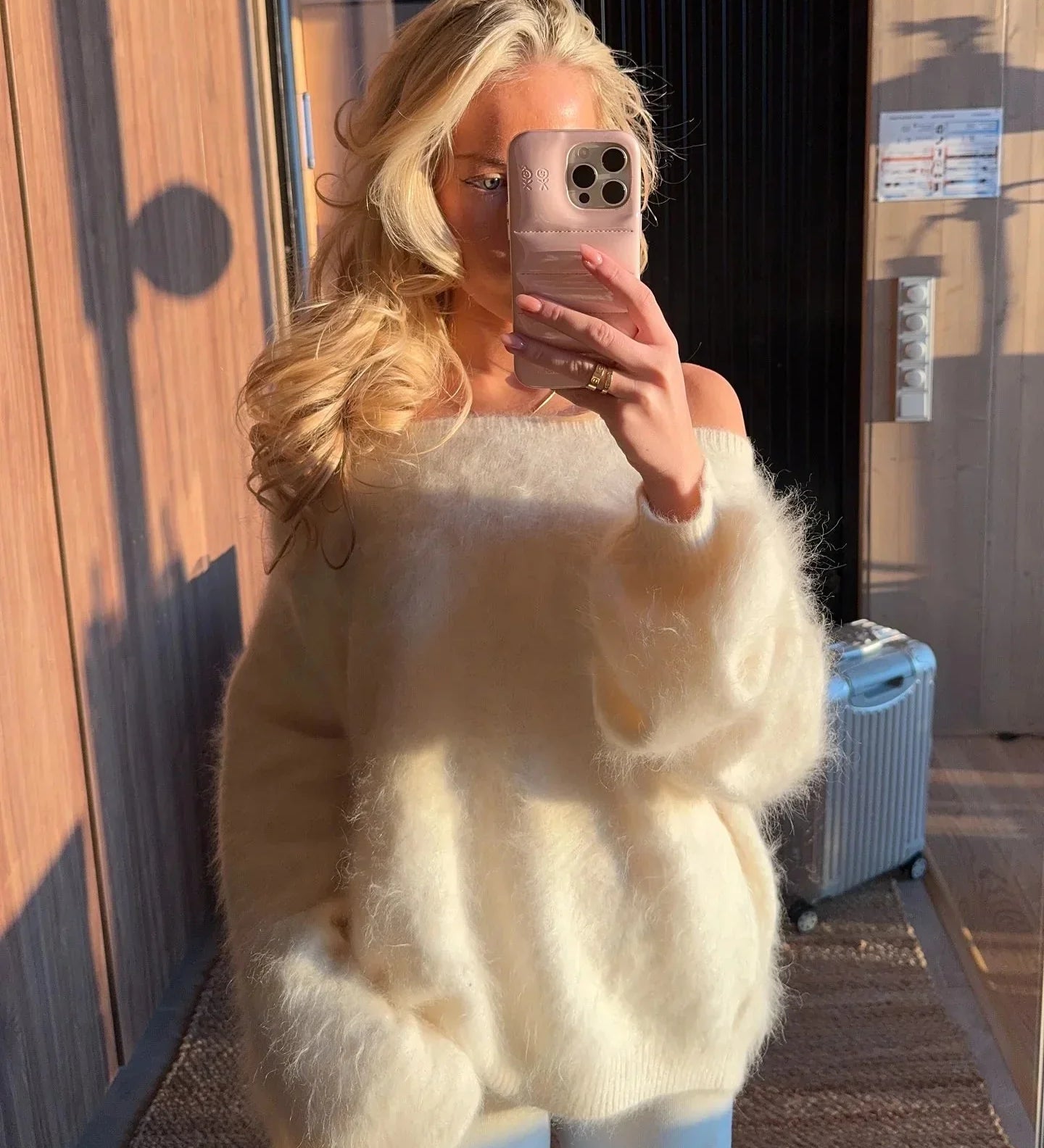 Meryl Váll nélküli mohairpor