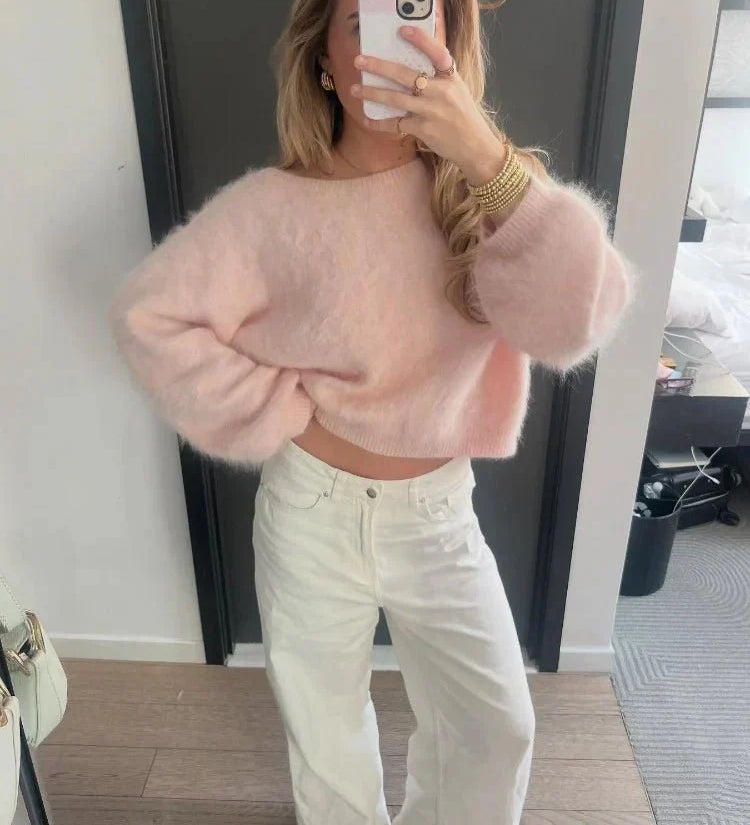 Meryl Váll nélküli mohairpor