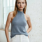 Nicky Nyakpántos Ujjatlan Kötött Crop Top