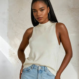 Nicky Nyakpántos Ujjatlan Kötött Crop Top